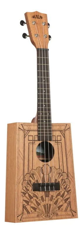 KALA KA-CB-DECO-C - Art Deco Cigar Box Concert Ukulele, inkl. Bag